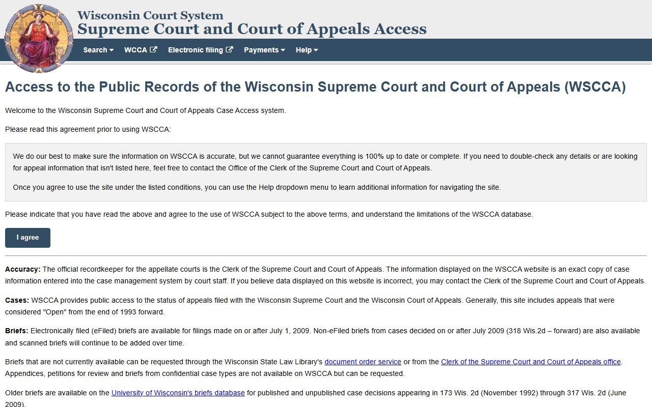 Ozaukee County court records after arrest WCCA case search